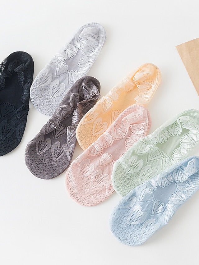 1 Pair Socks Solid Colored Antibacterial / Deodorant / Leg Shaping Simple Style Polyester / Cotton EU36-EU46 for Women