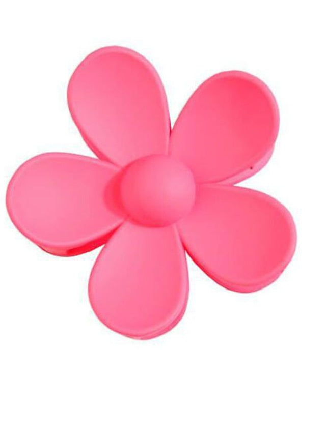 1pc Hair Claws Hair Clip For Street Daily Holiday Flower Handmade Plastic Green Blue Orange for Women