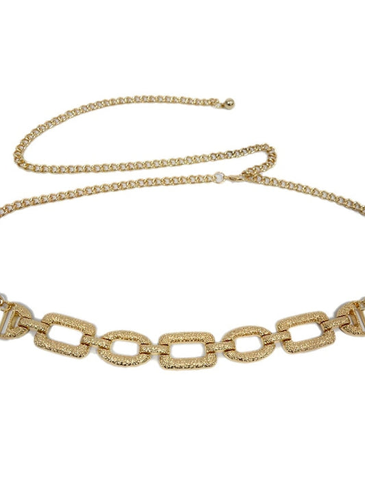 Chain Belt Metal Chain Metal Bucke Chain Formal Party Daily Gold for Women