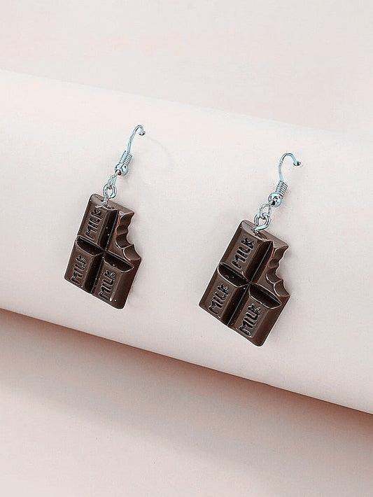 European new personality girl earrings sweet taste chocolate stud earrings for Women