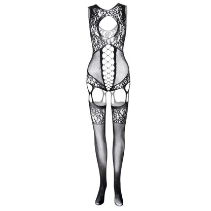 Lace suspender hollow out backless tank bodystocking  | Festival Outfits Women