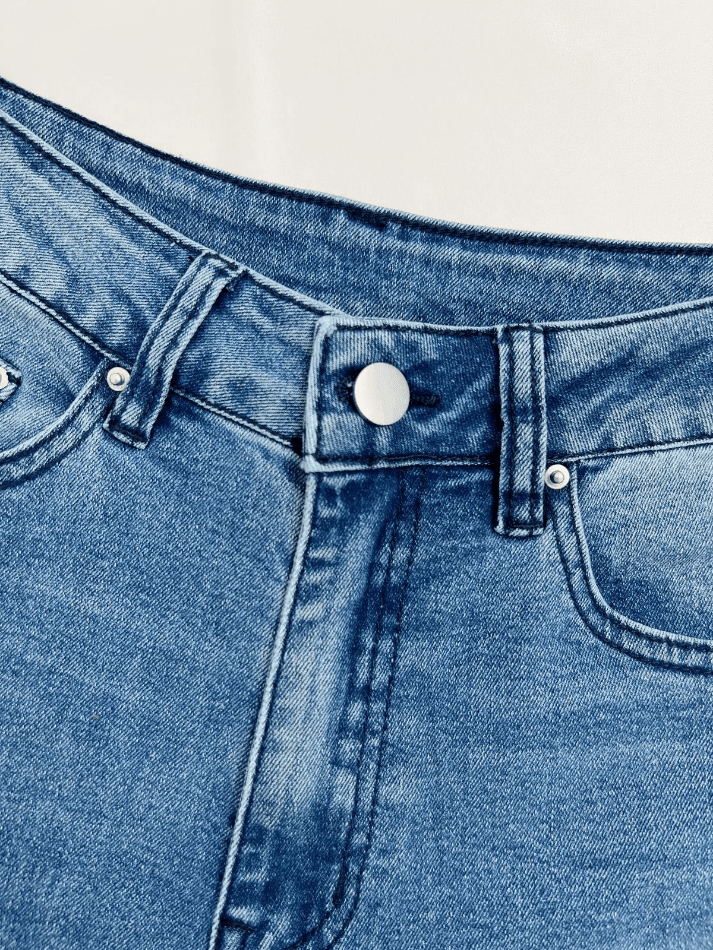 Washed Push Up Flare Leg Jeans