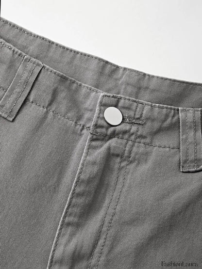 Washed Vintage Baggy Cargo Jeans