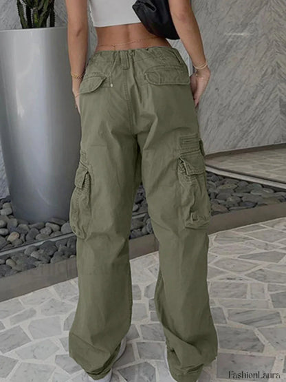 Washed Vintage Baggy Cargo Jeans