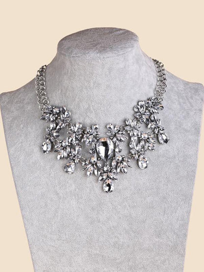 Water-drop Rhinestone Necklace for Women