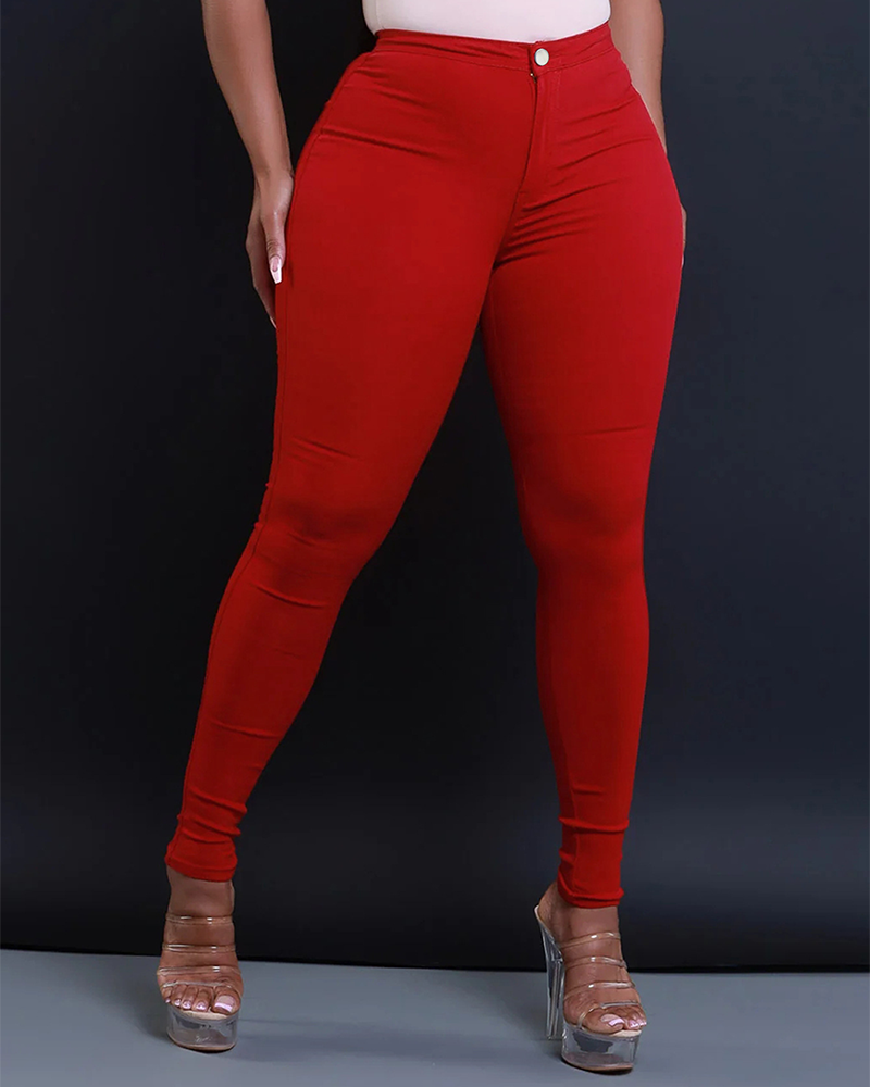 Slim-Fit Mid-Rise Trousers