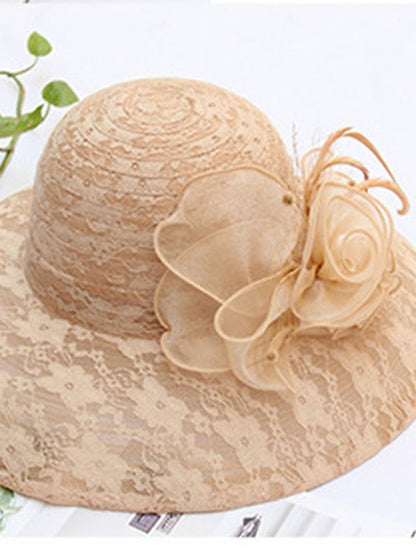 Hat Bucket Hat Sun Hat Black And White Black Pink Party Outdoor Dailywear Floral Floral Portable Windproof Comfort for Women