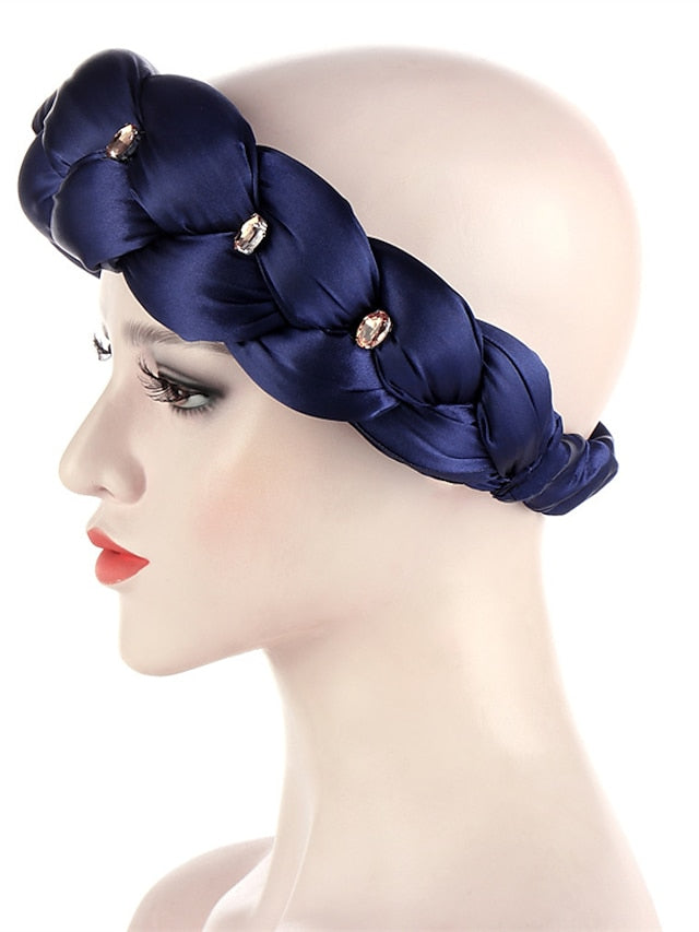 Latest Exaggerated Big Satin Twist Braid Headband African Accessories Women Fashion Turbans Ladies Head Wraps for Women
