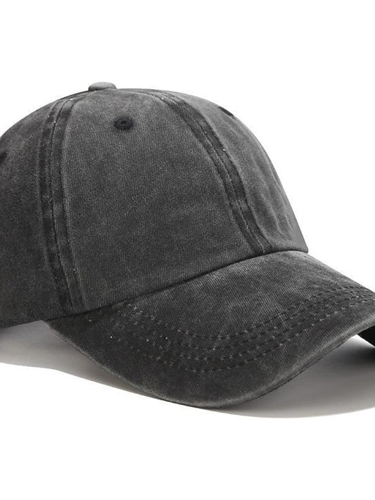Solid Spring Summer Washing Cap Women Ponytail Baseball Cap Fashion Hats Men Baseball Cap Cotton Outdoor Simple Vintag Visor Casual Cap for Women