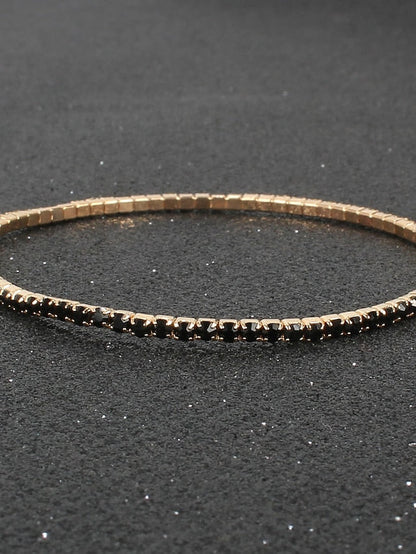 Bracelet Classic Fashion Vintage Theme Personalized Rhinestone Bracelet Jewelry Silver / Black / Red For Party Evening Gift Daily Birthday for Women