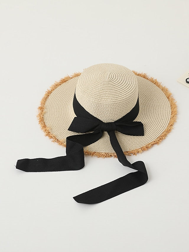 Sun Hat Straw Hat Daily Holiday Straw Vacation Beach Sunscreen Breathability 1 pcs for Women