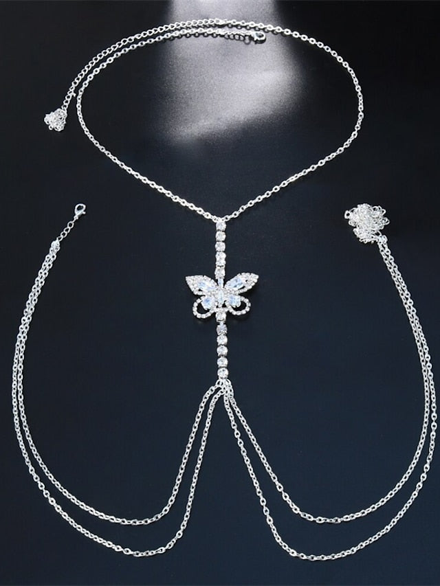 Women's body chain Casual Street Butterfly Headwear
