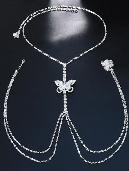 Women's body chain Casual Street Butterfly Headwear
