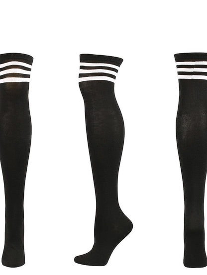 Knee High Socks Party Daily Polyester Spandex Casual Classic Warm Cute 1 Pair for Women