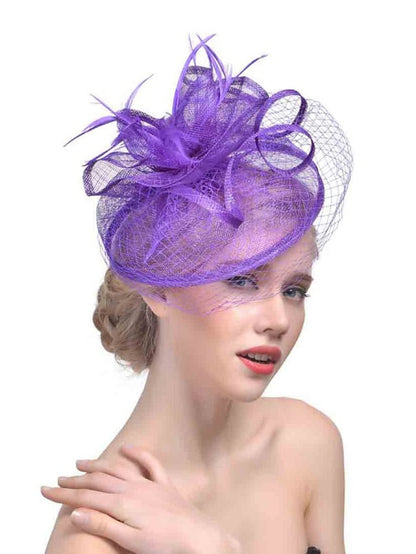 Hair Clip Party Party Solid Color Headwear / Black / Yellow / Red / Blue / Purple for Women