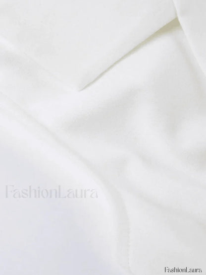 White Sleeveless Button Front Blouse