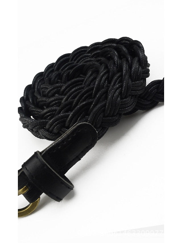 Skinny Belt Party Street Dailywear Daily Black White Belt Pure Color Fabric Brown  Fall Winter Spring for Women