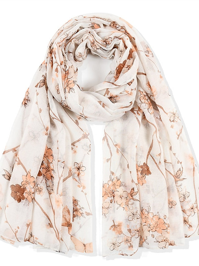 New Women Spring Summer Fashion Voile Scarf Long Shawl Beach Headband Bandanna Wrap Muffler Soft Hijab for Women