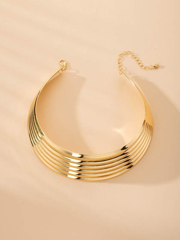 Wide Metal Necklace for Women