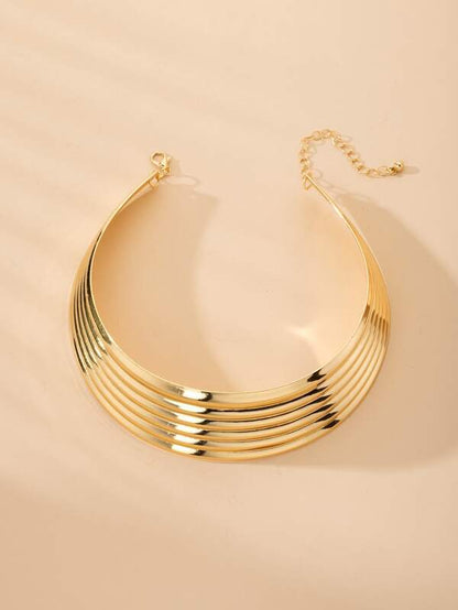 Wide Metal Necklace for Women