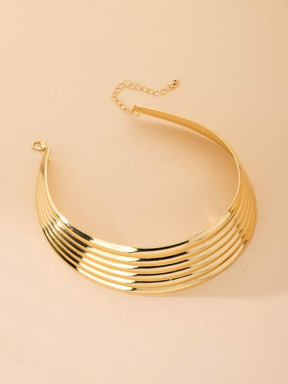 Wide Metal Necklace for Women