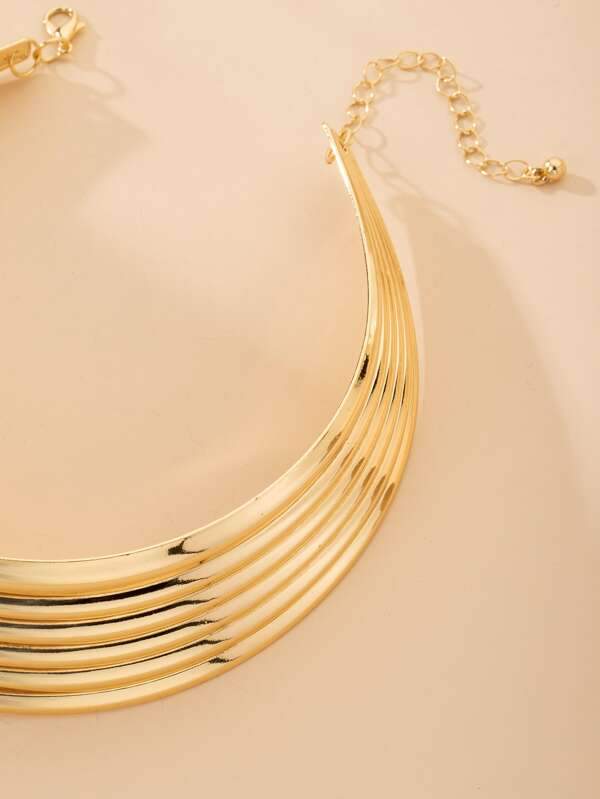 Wide Metal Necklace for Women