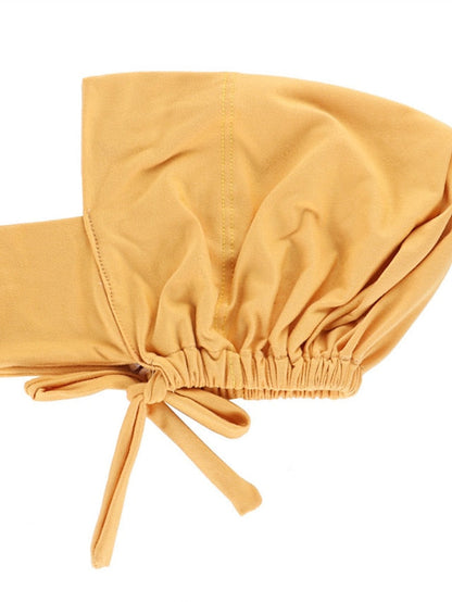 Soft Adjustable Inner Hijab Caps Muslim Stretch Tie Back Jersey Cap Islamic Underscarf Bonnet Female Headscarf Headwrap Arab Turban for Women