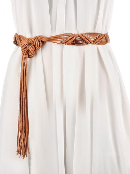 Belt Straw White Brown Chain Outdoor Street Daily Holiday Pure Color / Spring / Summer / Fall / Winter for Women