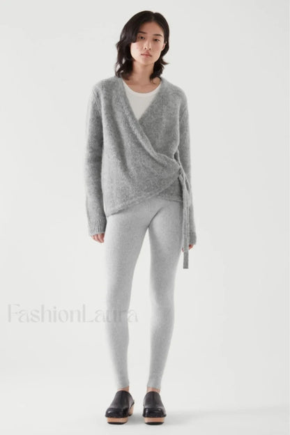 Winter Wool Blend Asymmetrical Cardigan