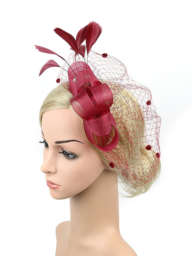 Hair Clip Textured Party Flower Headwear / Wedding / Party Evening / Red / Blue / Green for Women