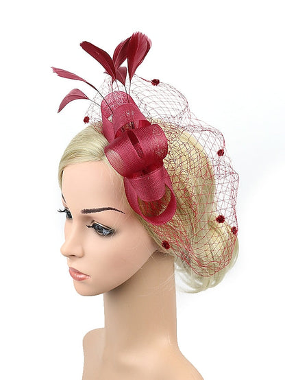 Hair Clip Textured Party Flower Headwear / Wedding / Party Evening / Red / Blue / Green for Women