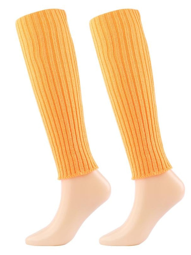 Leg Warmers Boot Cuffs Home Daily Solid Color Polyester Spandex Basic Casual Classic Warm Casual 1 Pair for Women