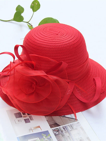 Hat Bucket Hat Sun Hat Light Pink Green Black Party Outdoor Dailywear Floral Floral Portable Windproof Comfort for Women