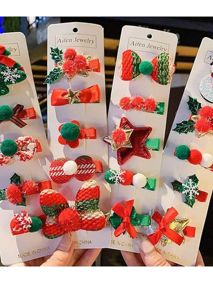 1PC Kid's Hair Accessory Set For Christmas Fabric Style 2 Style 3 Style 4 for Women