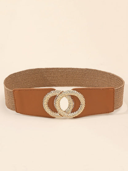 Belt Straw Black Brown Skinny Belt Daily Date Pure Color for Women