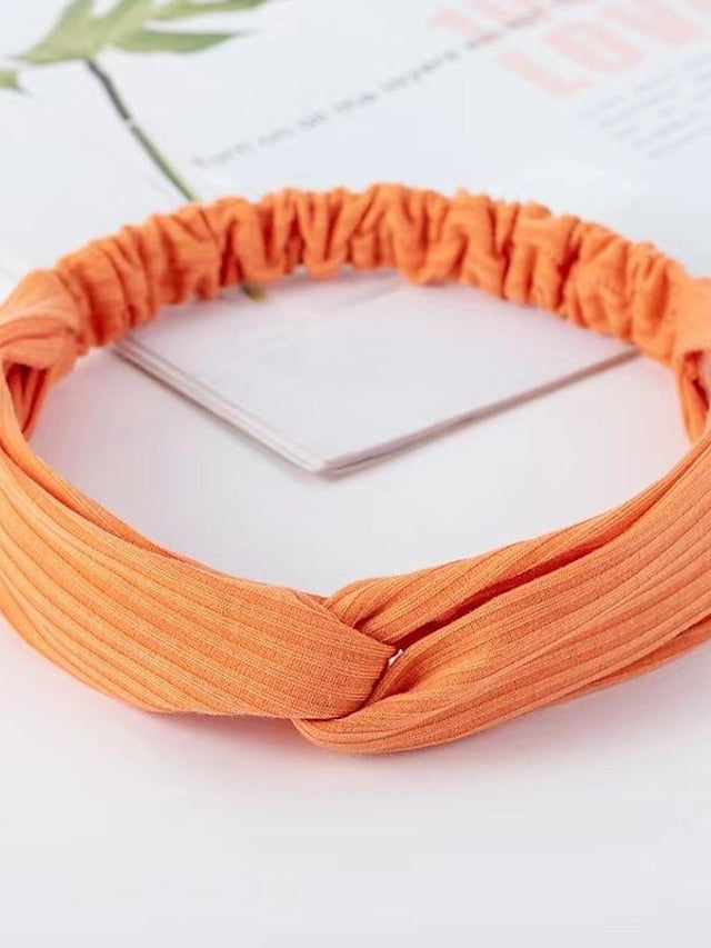 Women Twist Knotted Boho Stretchy Hair Bands Cross Turban for Women