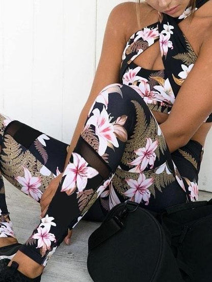 2 Piece Workout Outfits Breathable Sleeveless for Women