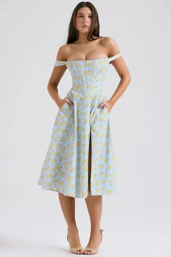 Coralie Off Shoulder Midi Dress