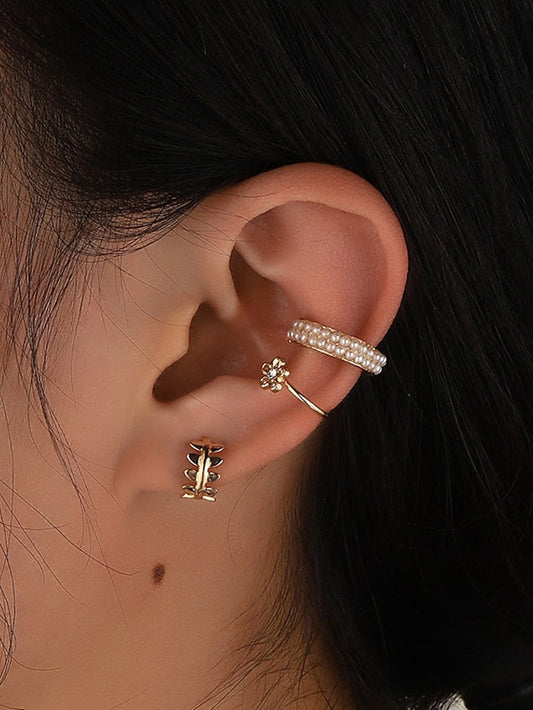 1 set Ear Clips For Daily Date Beach Alloy Vintage Style Fashion for Women