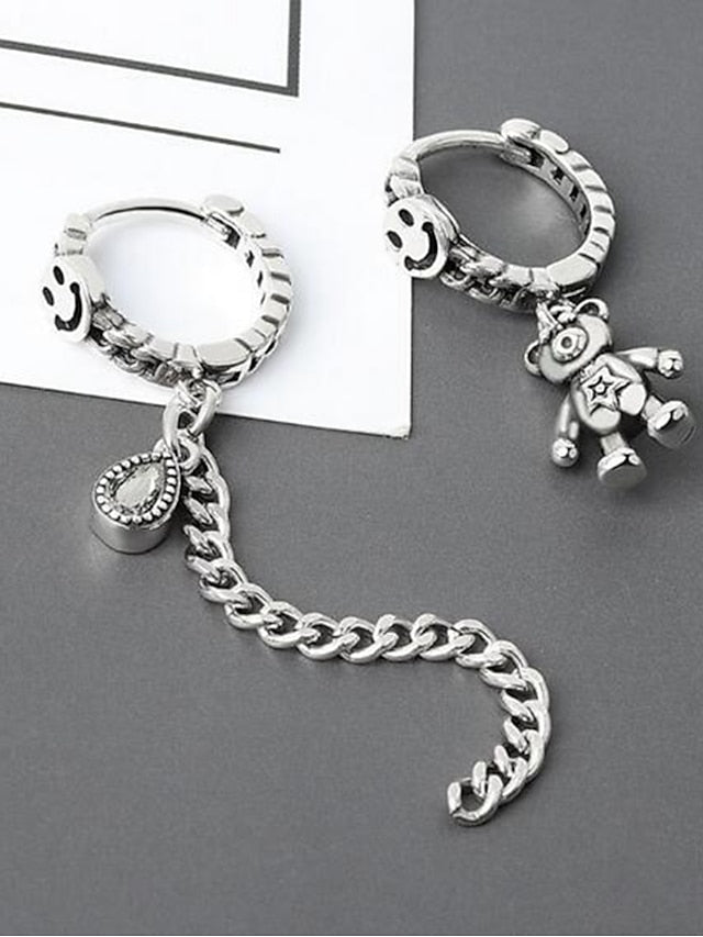 1 Pair Mismatch Earrings For Street Date Alloy Classic for Women