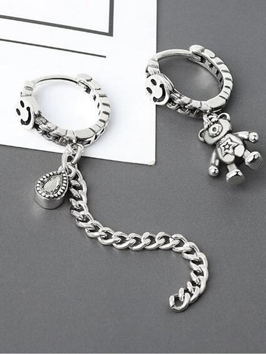 1 Pair Mismatch Earrings For Street Date Alloy Classic for Women