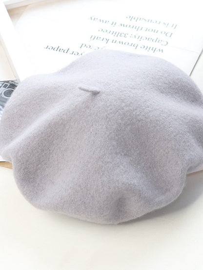 Hat Beret Hat Winter Hats Green Black Purple Outdoor Street Dailywear Knit Pure Color Comfort Warm Breathable for Women