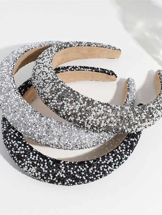 1PC Headbands Headband For Daily Glitter Synthetic Silver Silver grey Black for Women