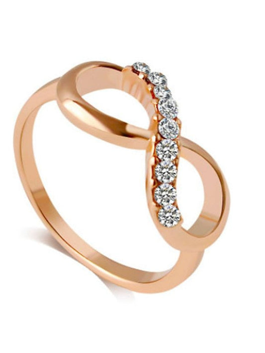 1PC Ring For AAA Cubic Zirconia White Daily Alloy Classic for Women