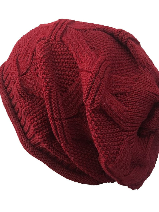 Hat Beanie / Slouchy Black Light Gray Dark Gray Outdoor Home Street Knitted Pure Color Portable Windproof Comfort for Women