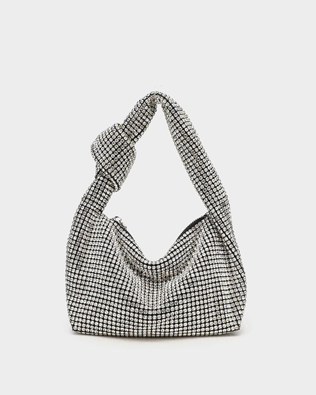 Fully Diamond A-Grade Rhinestone Knot Bag