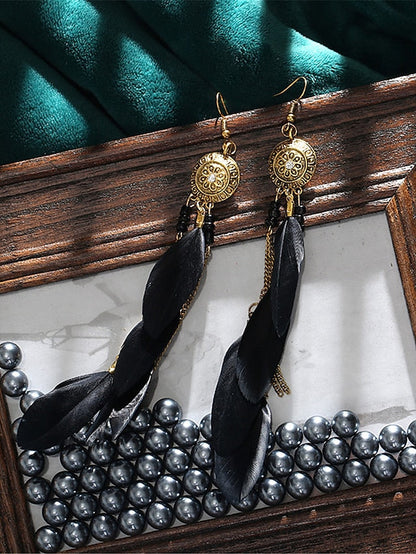 Earrings Archaistic Street Feather Earring for Women