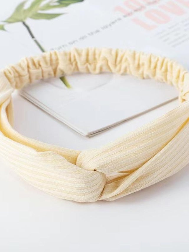 Women Twist Knotted Boho Stretchy Hair Bands Cross Turban for Women