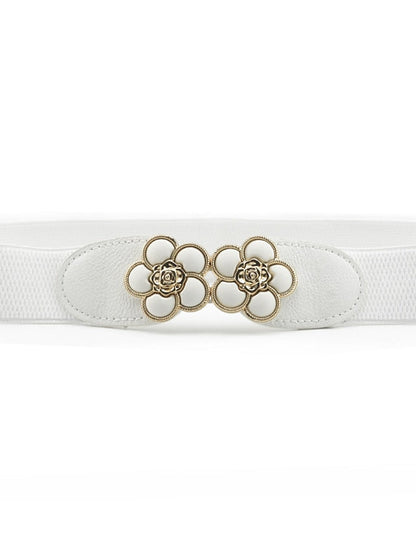Buckle Party Wedding Street Dailywear Black White Belt Pure Color Red Khaki Fall Winter Spring for Women
