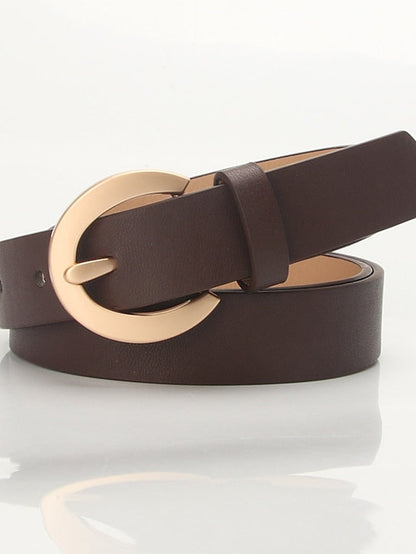 Unisex PU Buckle Belt PU Leather Prong Buckle D-ring Casual Classic Gift Daily White Black Orange Brown for Women
